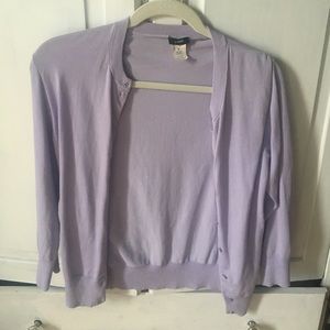 Light purple j crew jackie cardigan