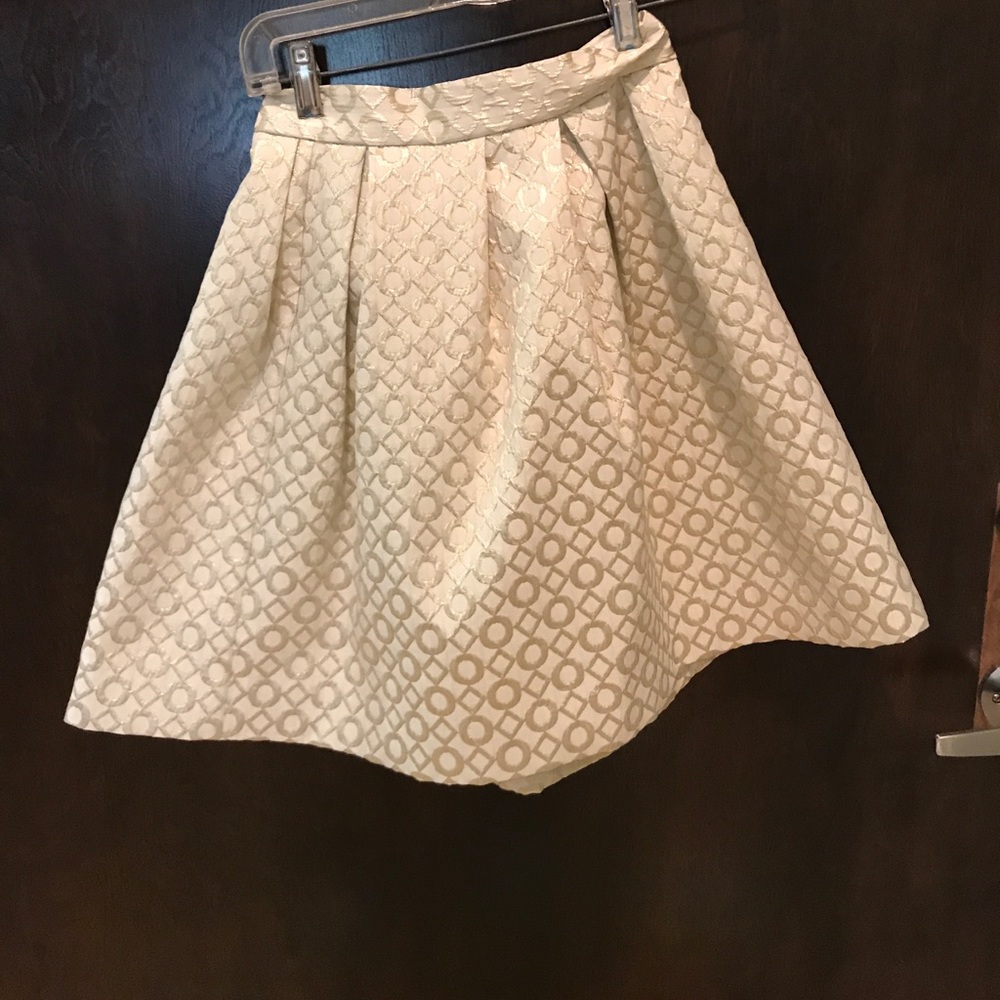 Gold geometric skirt