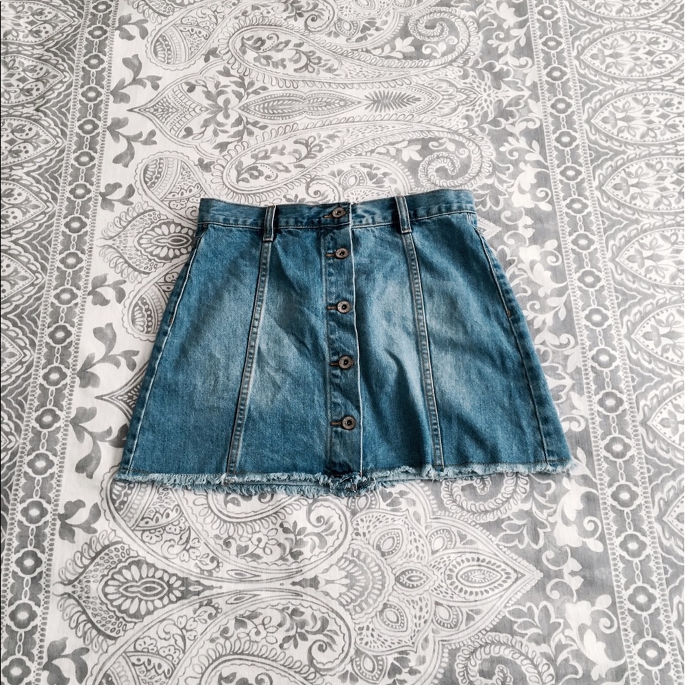 Button up jean skirt