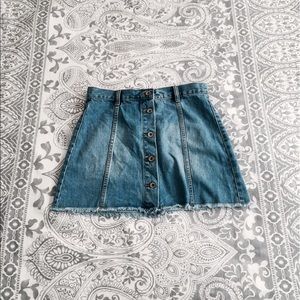 Button up jean skirt