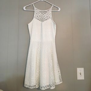 White lace halter dress