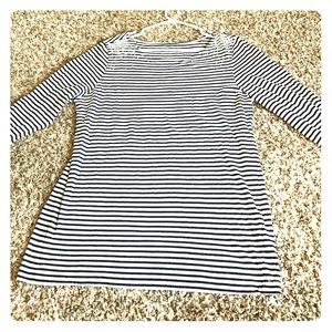 💕Banana Republic Striped 3/4 Length Sleeve Tee💕