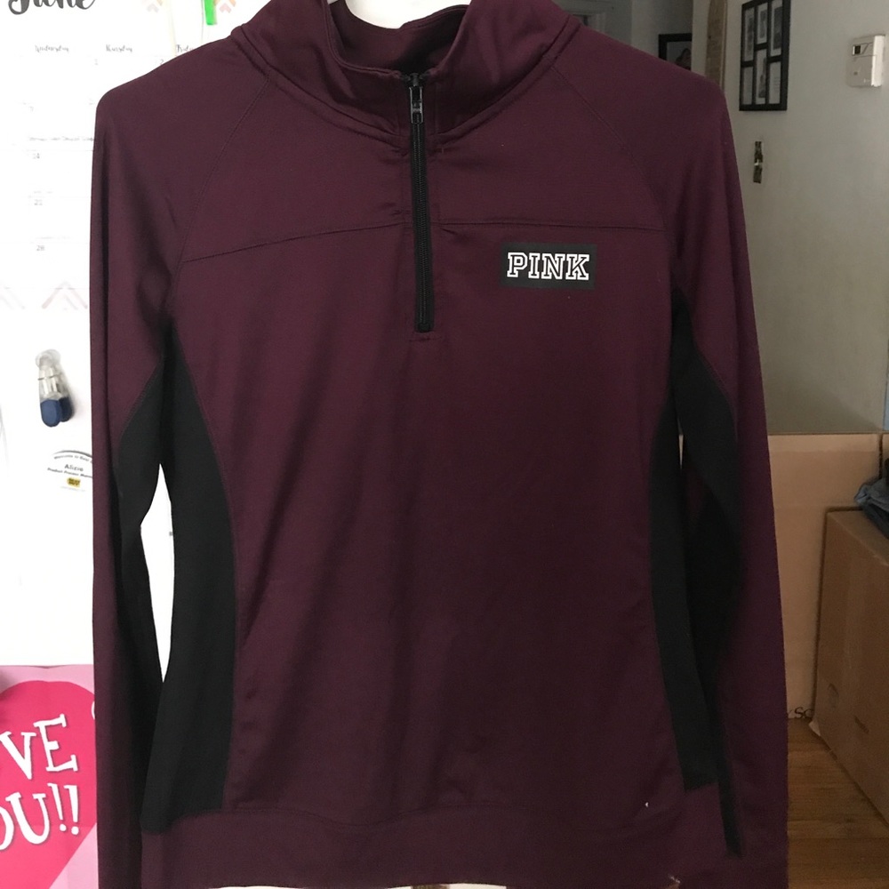VS PINK Maroon Quarter Zip