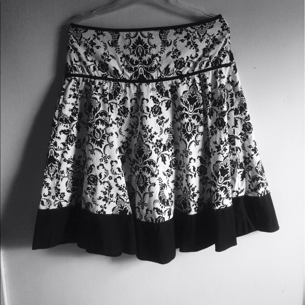 Black and White Short Skirt