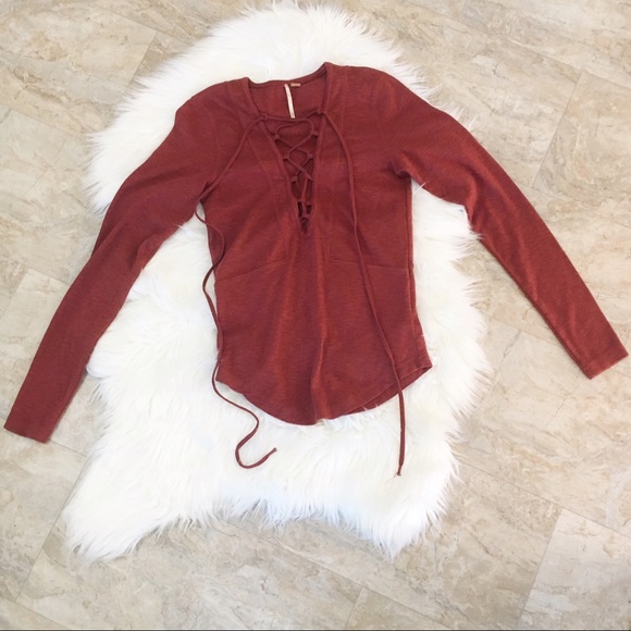 Free People Lucky Lace Up Top - Picture 3 of 6