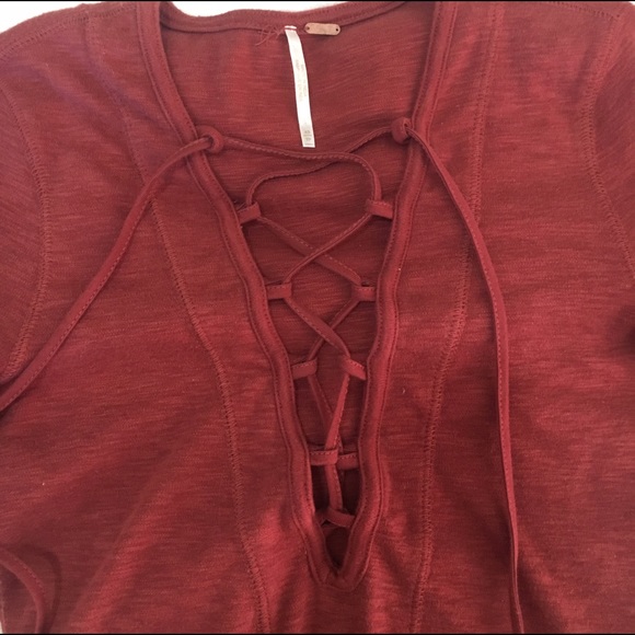 Free People Lucky Lace Up Top - Picture 5 of 6