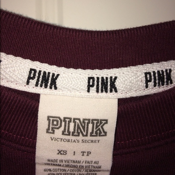 🚫SOLD🚫Maroon and white VS crew neck - Picture 3 of 3