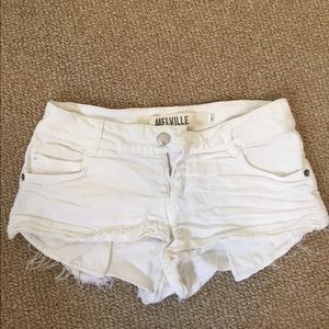 brandy melville white denim shorts