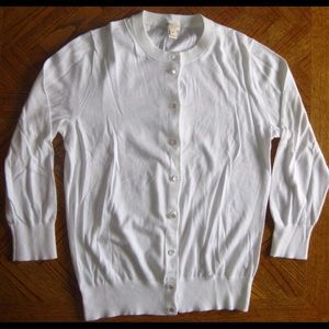 J.Crew white claire cardigan NWOT