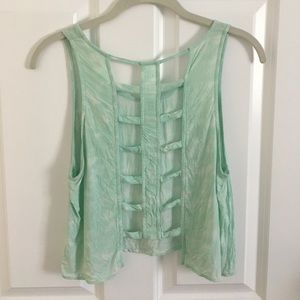 Crop top with caged back
