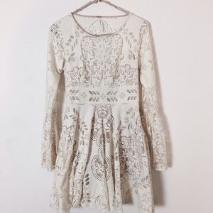 #58 Free People Lace And Cream Dress