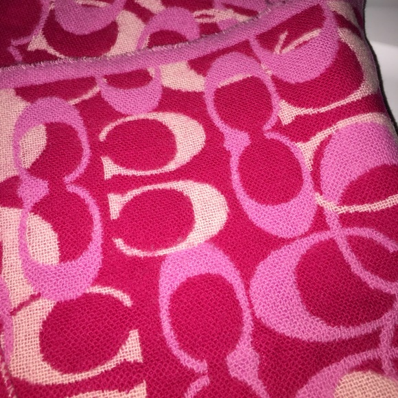 Pink Large C Reversible Coach Scarf - Picture 5 of 8