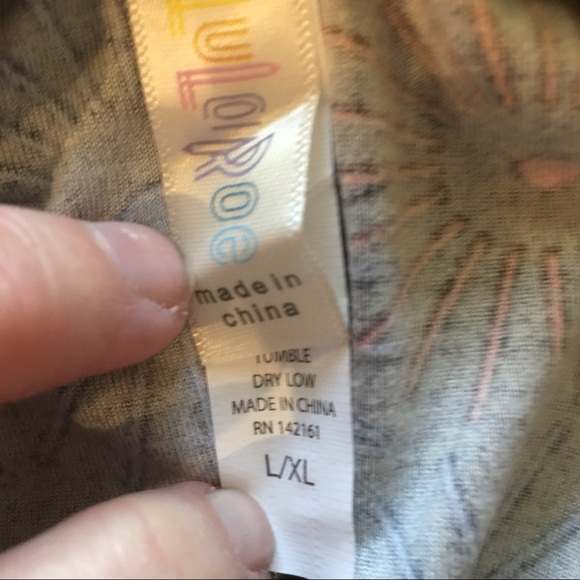 LULAROE AMERICANA KIDS LEGGINGS BLACK L/XL - Picture 4 of 6