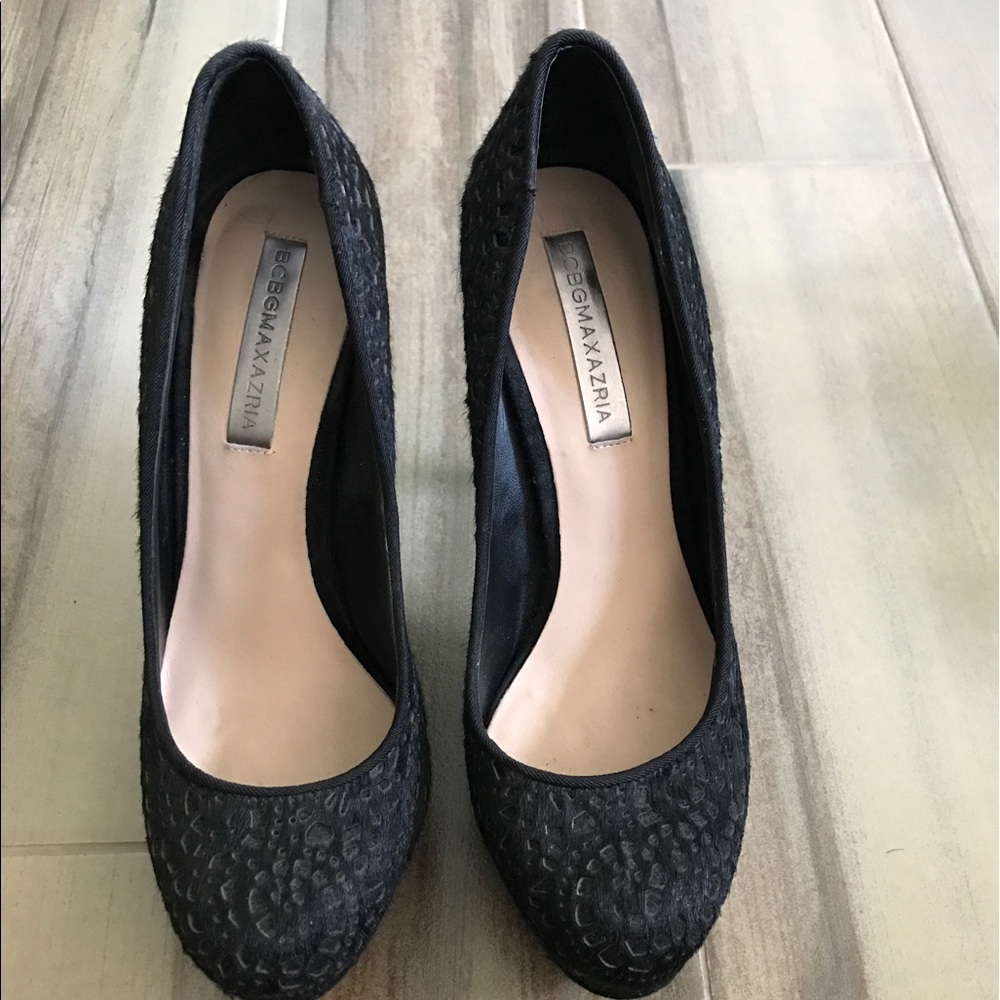 Escarpins BCBG Generation En Cuir Noir - Taille US 6.5, Talon Aiguille Ultra Haut
