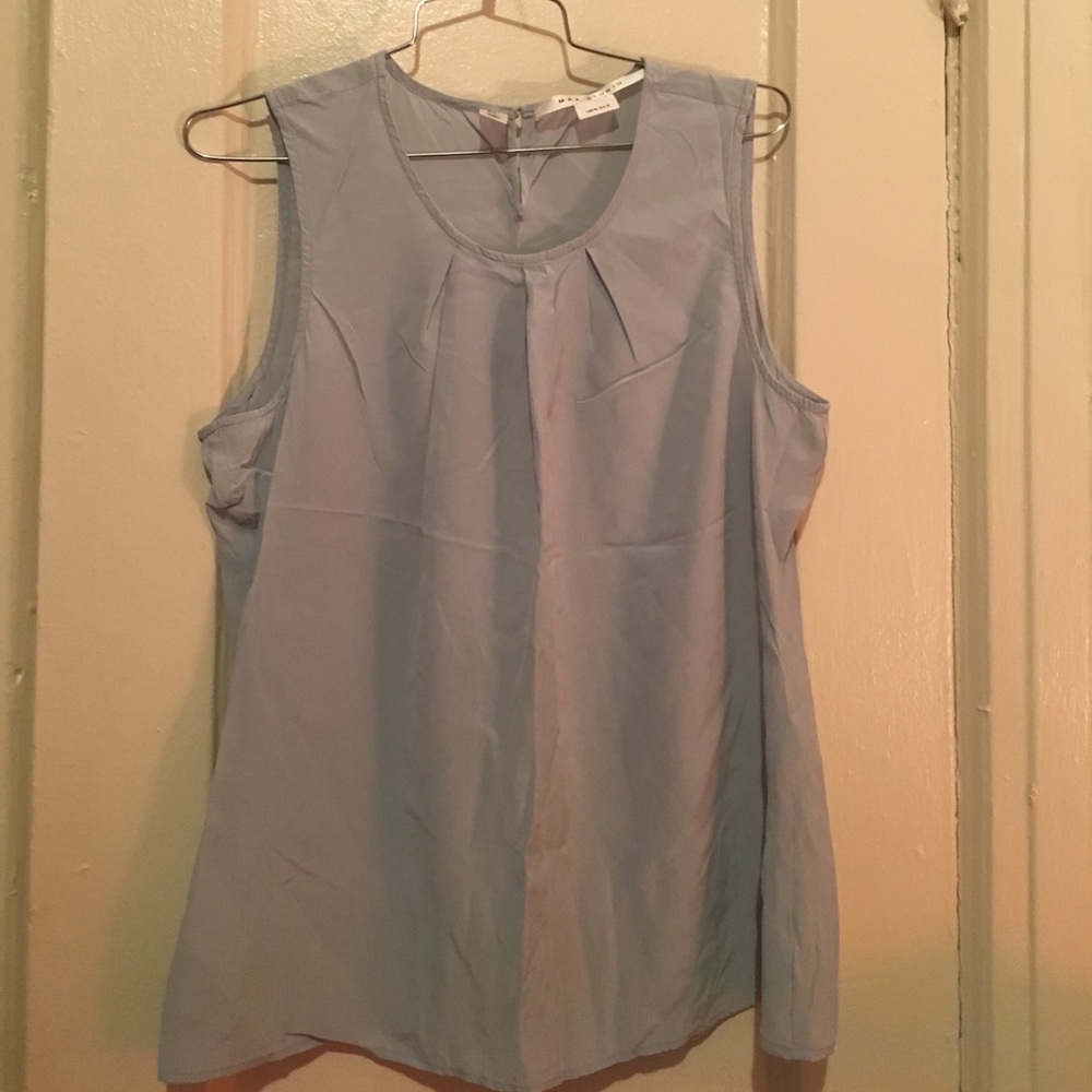 Max Studio light blue blouse