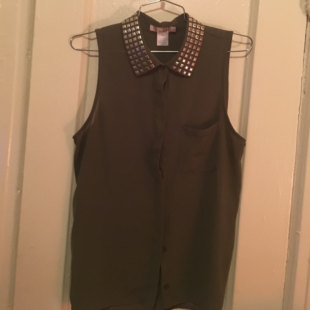Olive tank shirt
