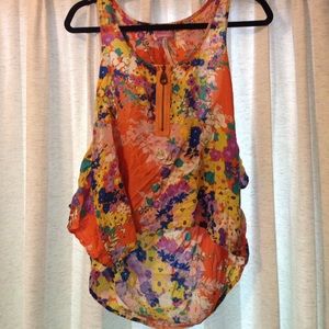 Orange floral O'Neill tank top