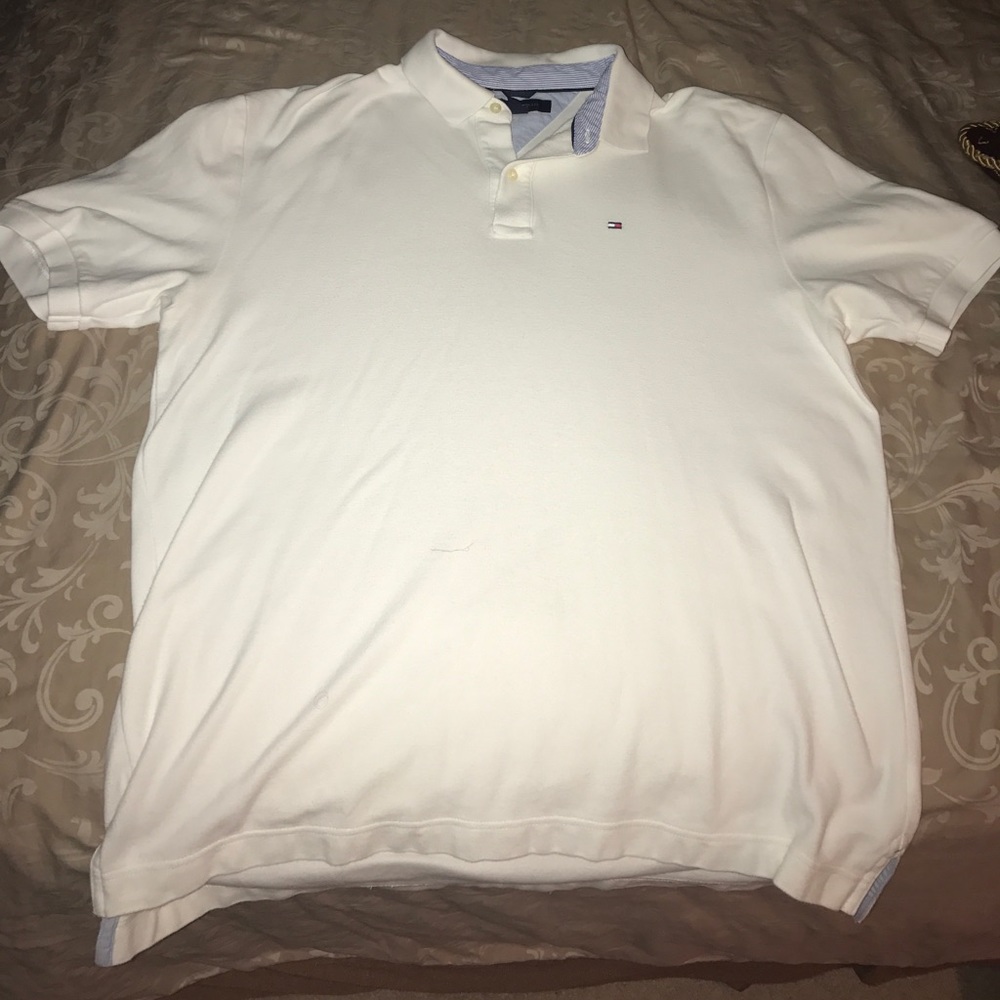White Tommy Hilfiger Polo