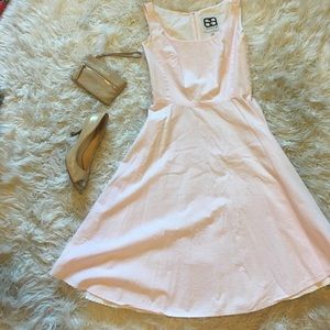 Light pink a-line midi dress