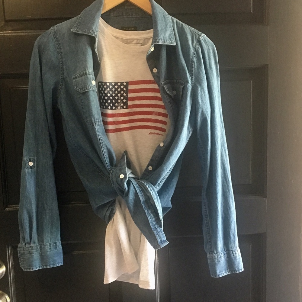 Eddie Bauer short sleeve tee (szM) 💥Cute tee💥 - Picture 1 of 5