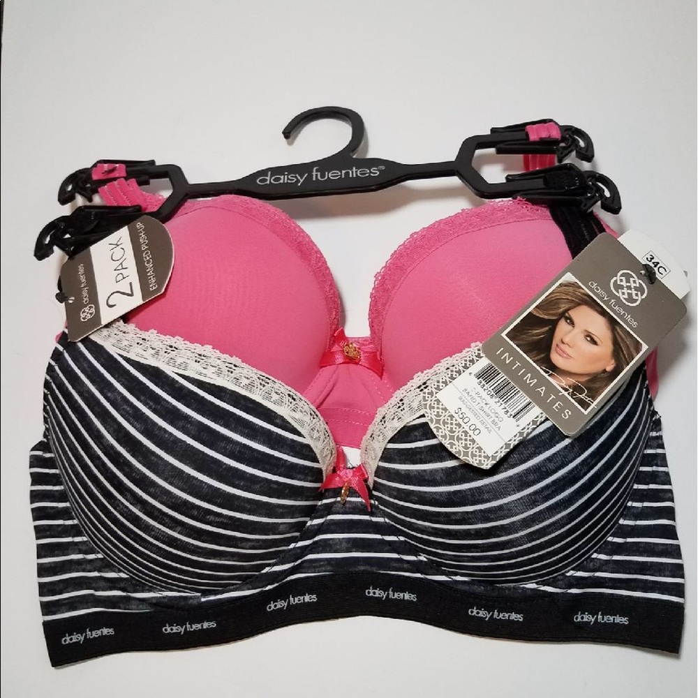 NWT Daisy Fuentes Bras 2 pack 34 C