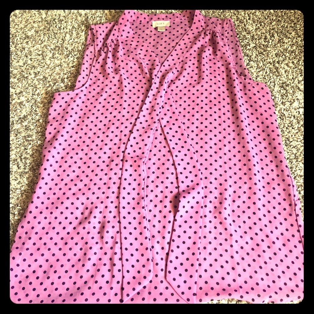 ❤️ Loft Sheer Polka Dot Blouse ❤️