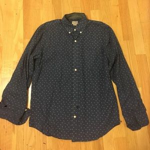 J Crew Woven Button Down Men's Shirt