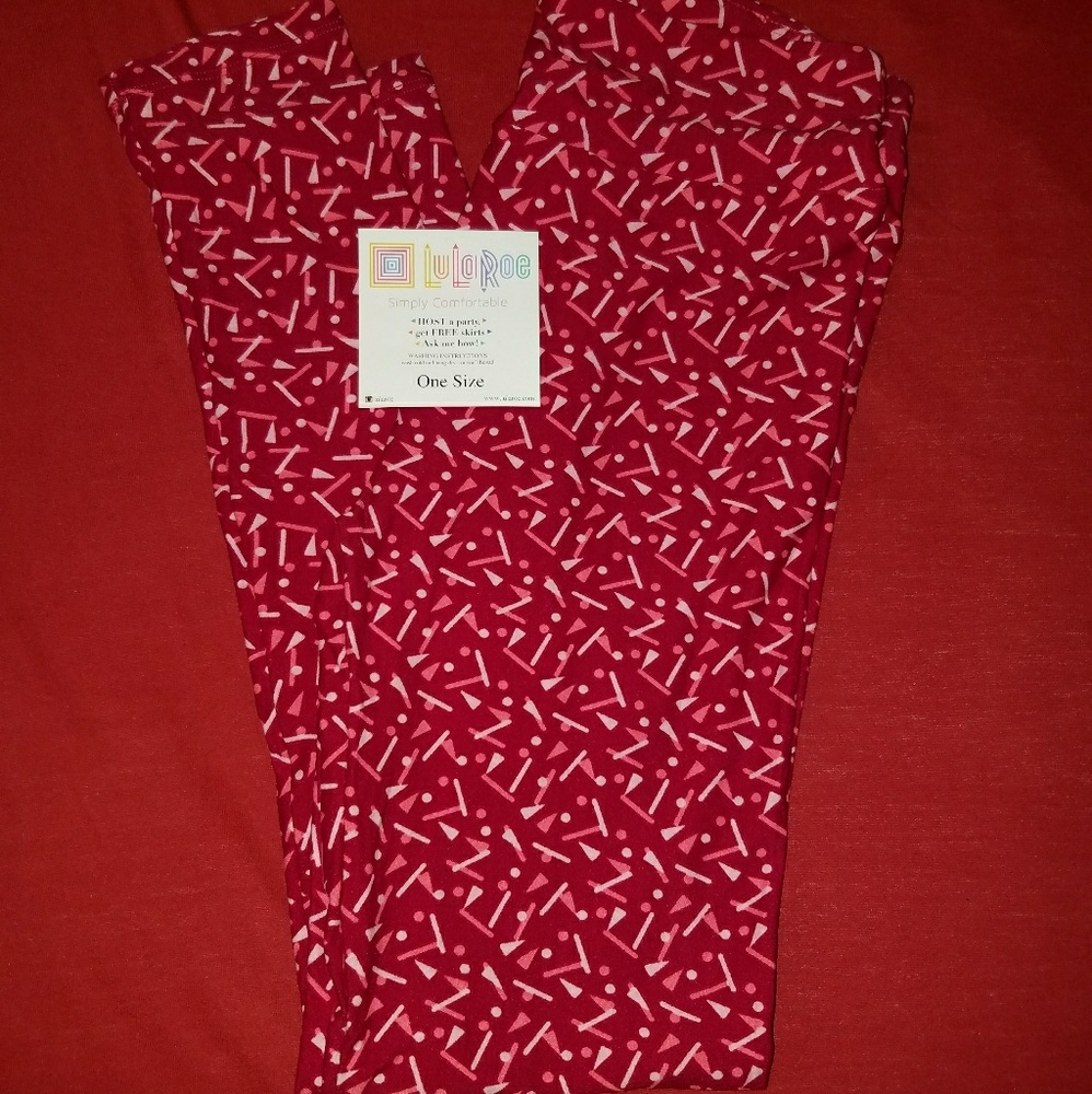 LuLaRoe OS leggings pink brand new with tags