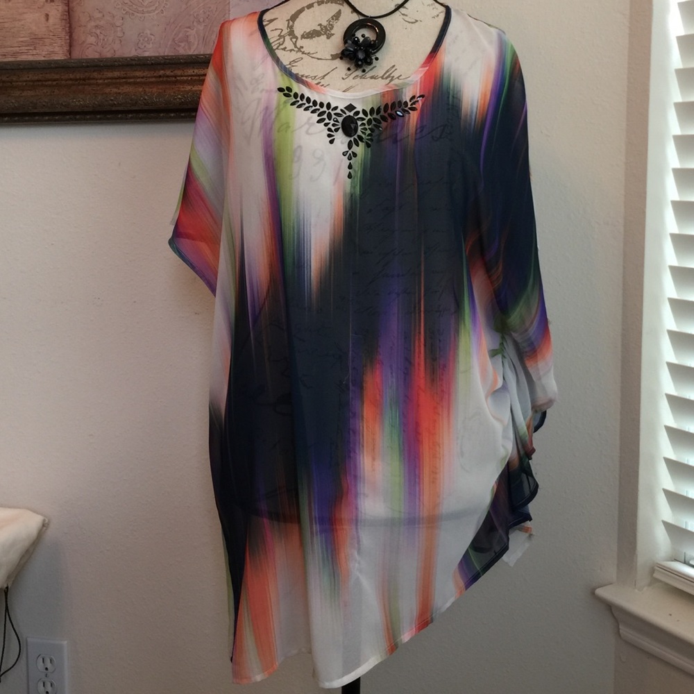 Lane Bryant: Sexy Colorful Top Sz 18