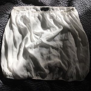 White strapless shirt