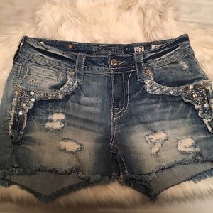 Miss Me Jeweled Shorts