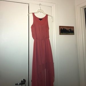 Orange high low dress