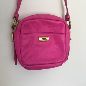 J.Crew Hot Pink Leather Purse