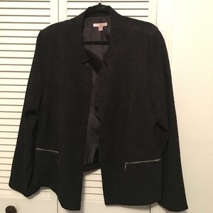 Woman's Plus Size 2X Black Textured Blazer