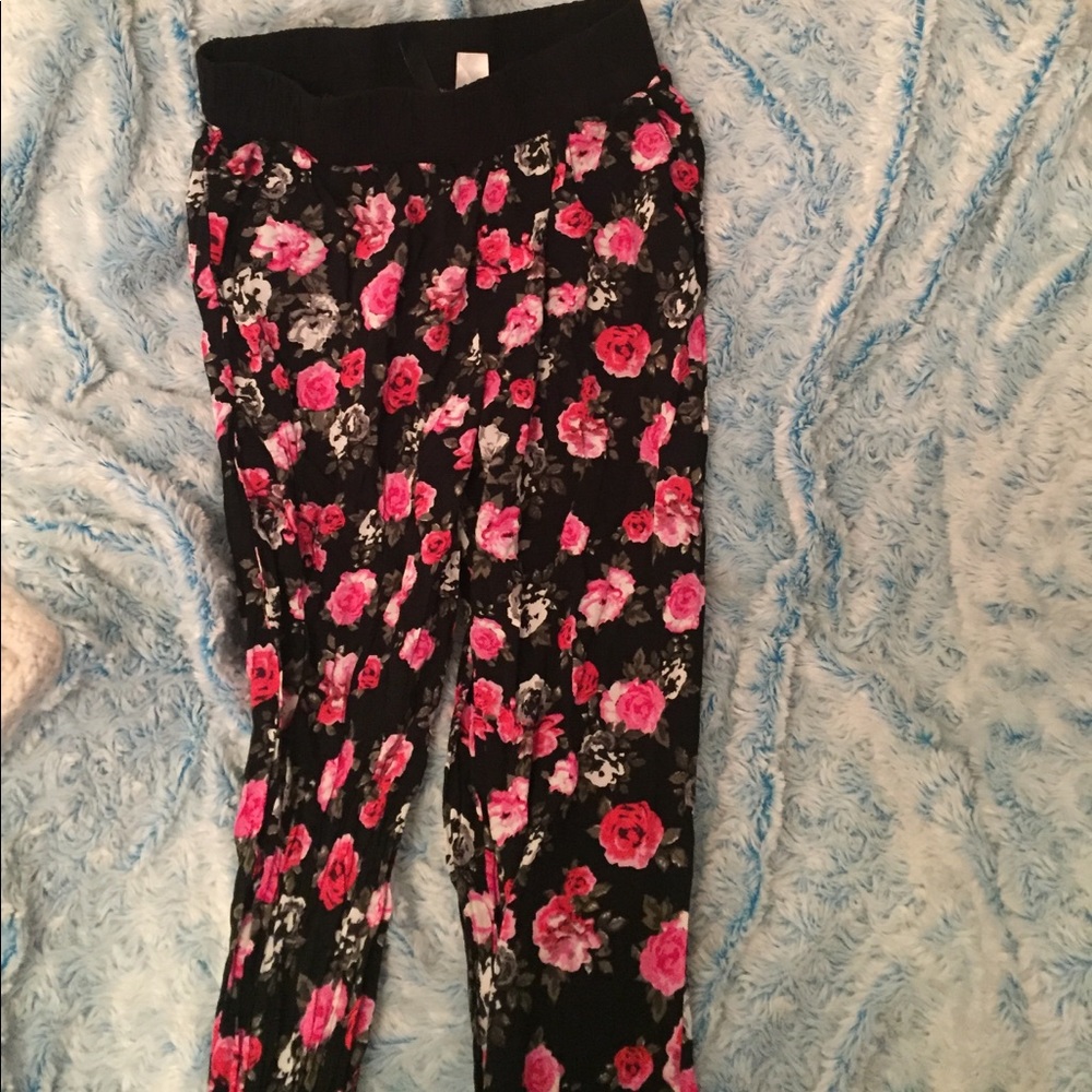 Floral soft leggings size 8