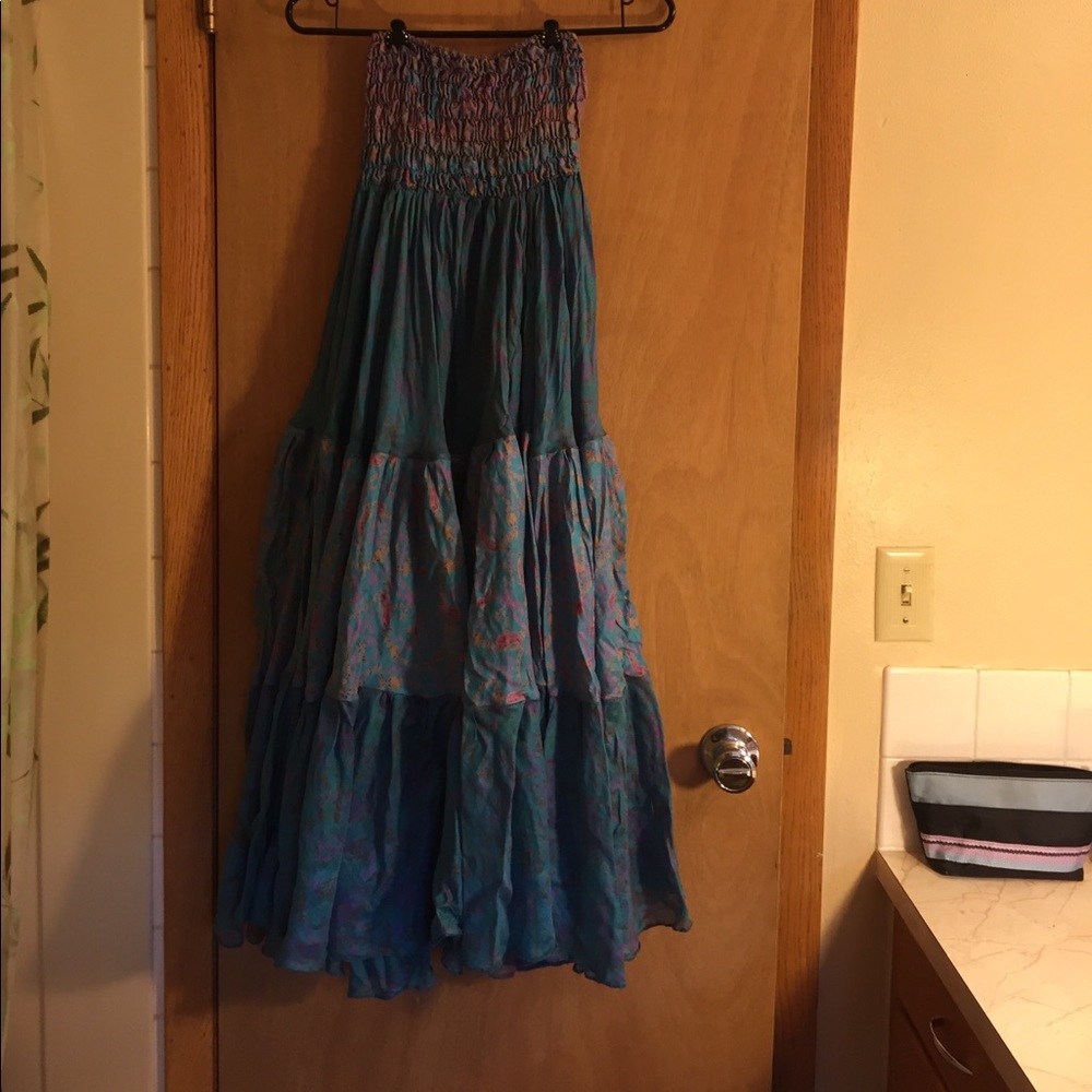 Turquoise Long Indian Dress