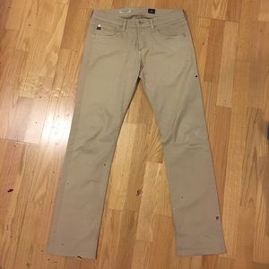 Tan AG SLIM STRAIGHT jeans