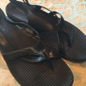Black Leather Merrill Women's Sandals Sz 10