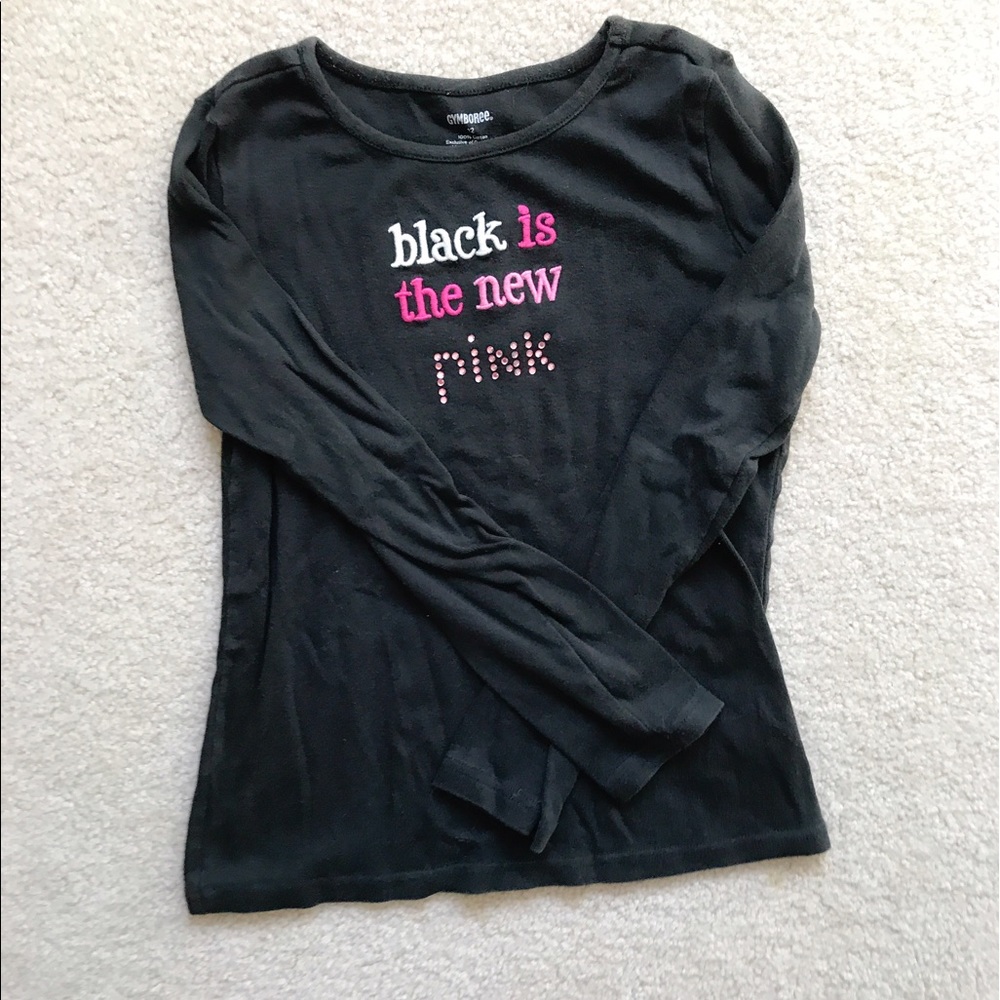 Gymboree Girl's 12 Black Is The New Pink Top