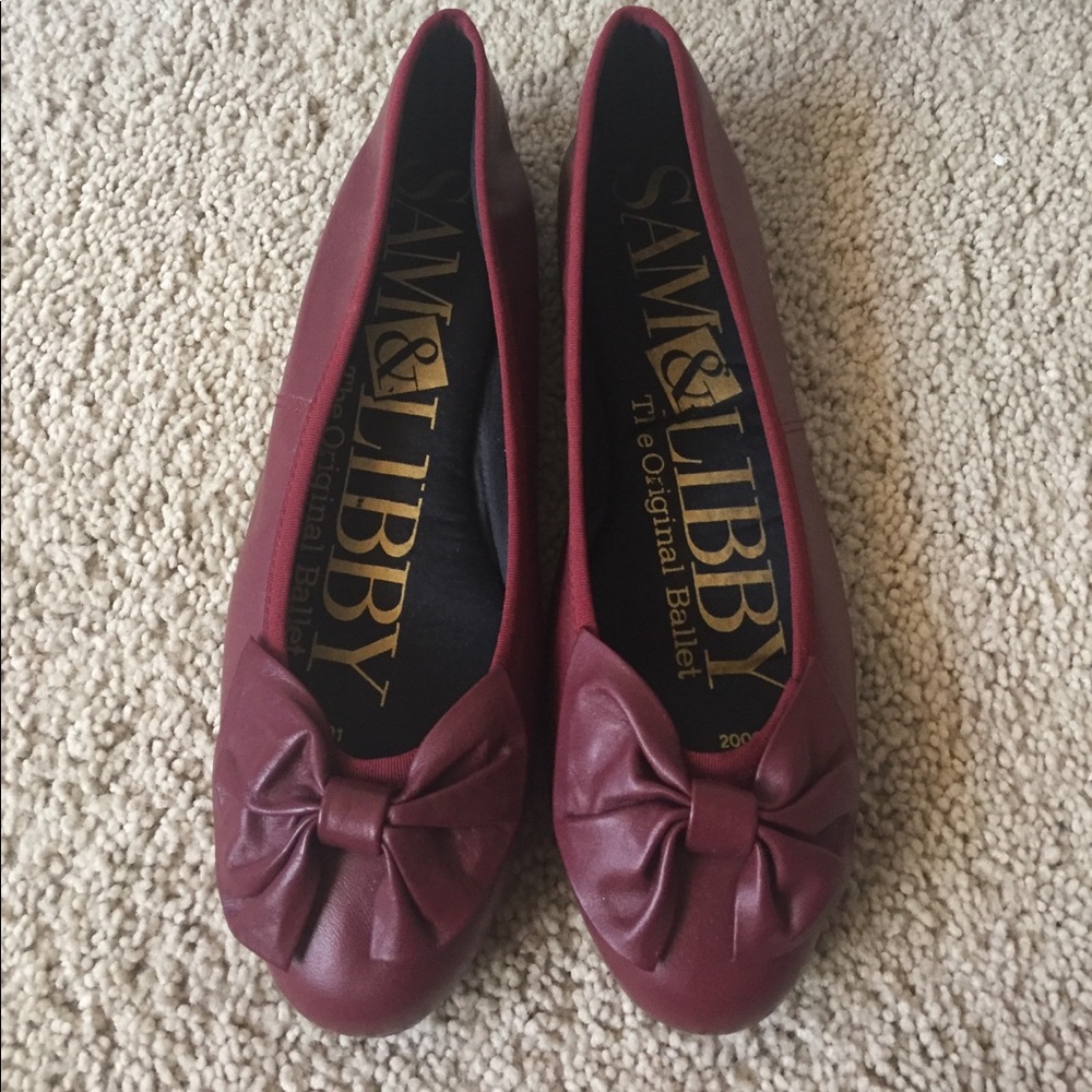 Wine/Burgundy Ballet Bow flats