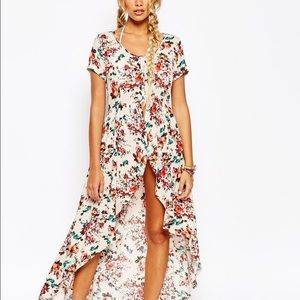 Surf Gypsy Vintage Floral Button Beach Top