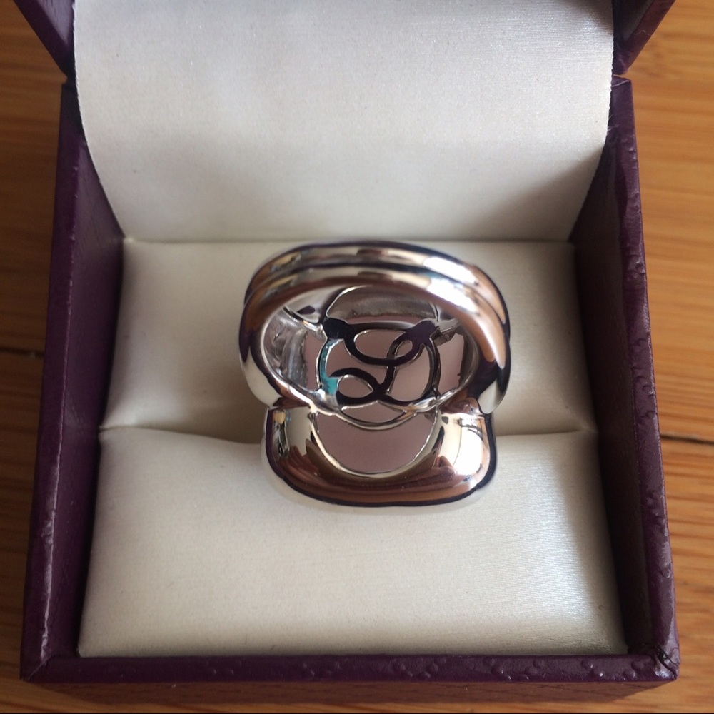 NIB Lisa Bridge Rose Quartz Ring - Picture 3 of 4