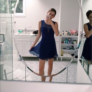 Blue sleeveless formal BCBG Maxazria dress