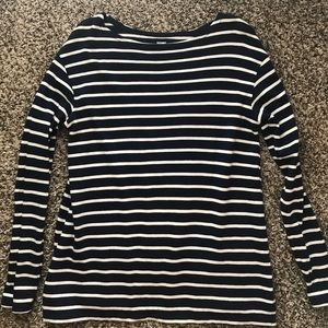 old navy navy & white long sleeve