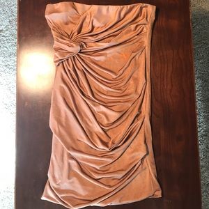 NWT, Love culture, copper strapless dress, size s