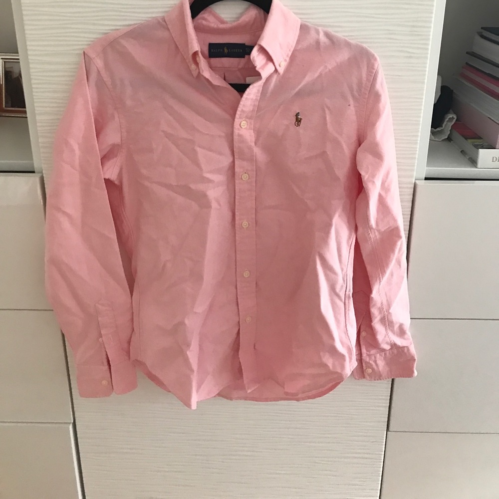 Ralph Lauren Womens classic Oxford in light pink