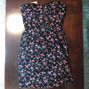 NWT, Love Culture, strapless floral dress, size s