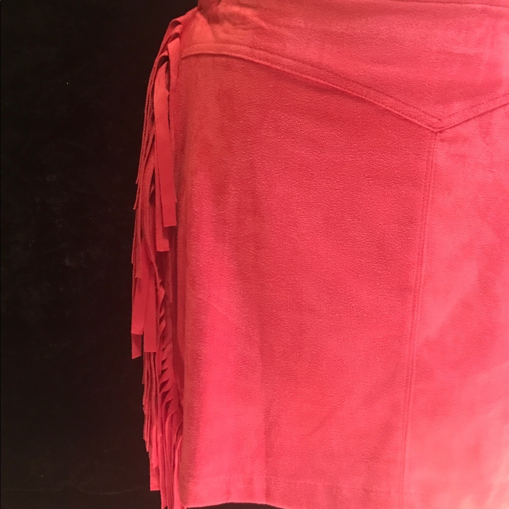 Gianni Bini Hot Pink Suede Mini Skirt