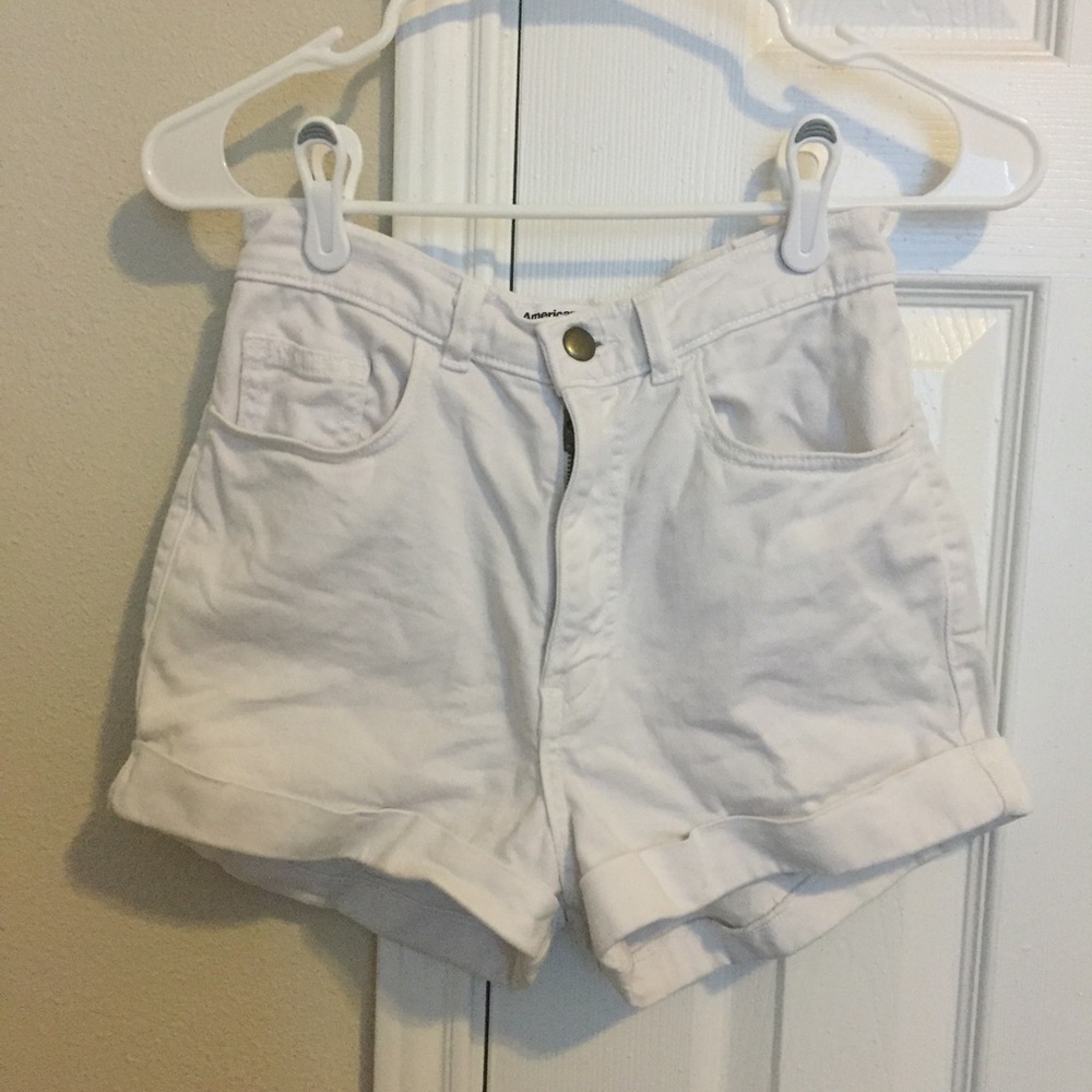 White High Waisted American Apparel Shorts