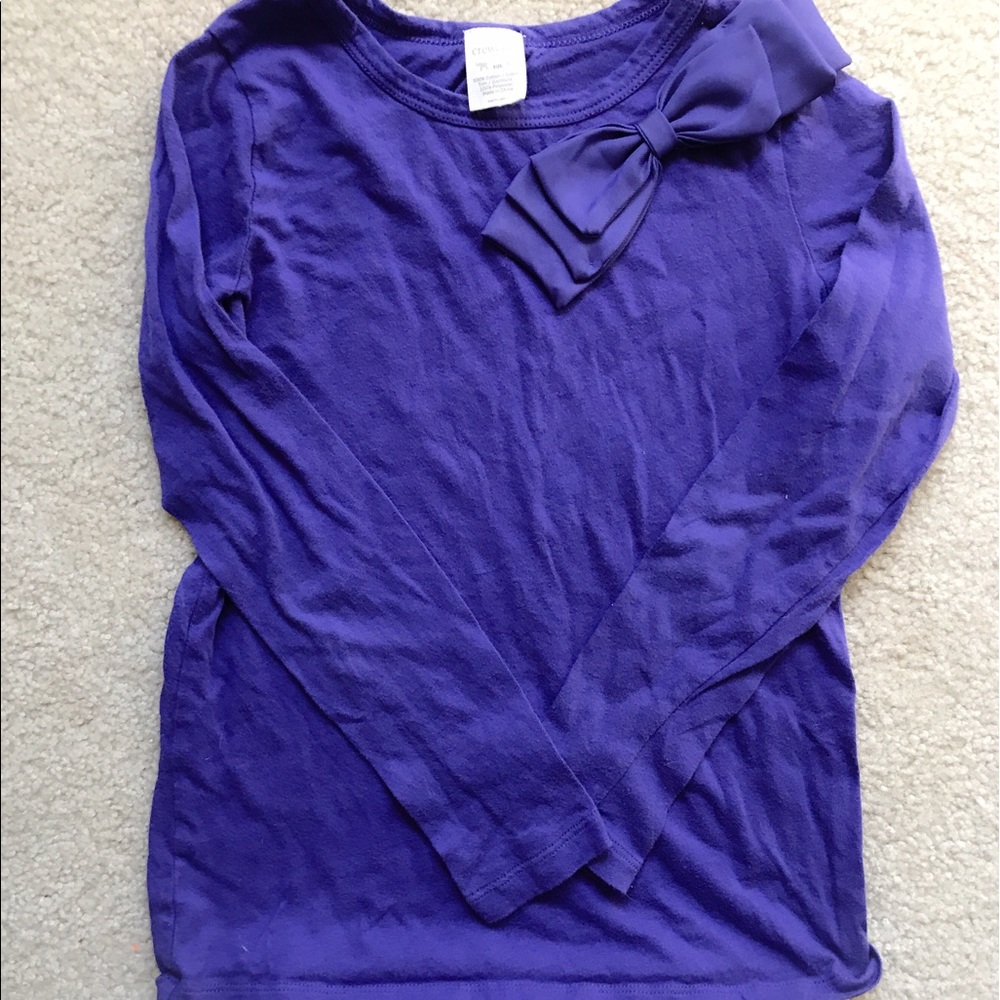 Crewcuts Girl's 8 Purple Bow Top